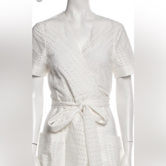 BROCK COLLECTION COTTON POPLIN EYELET WRAP MAXI DRESS - NWT - Picture 2 of 16